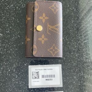 💗Louis Vuitton Monogram and Fuchsia 6 Key Holder💗